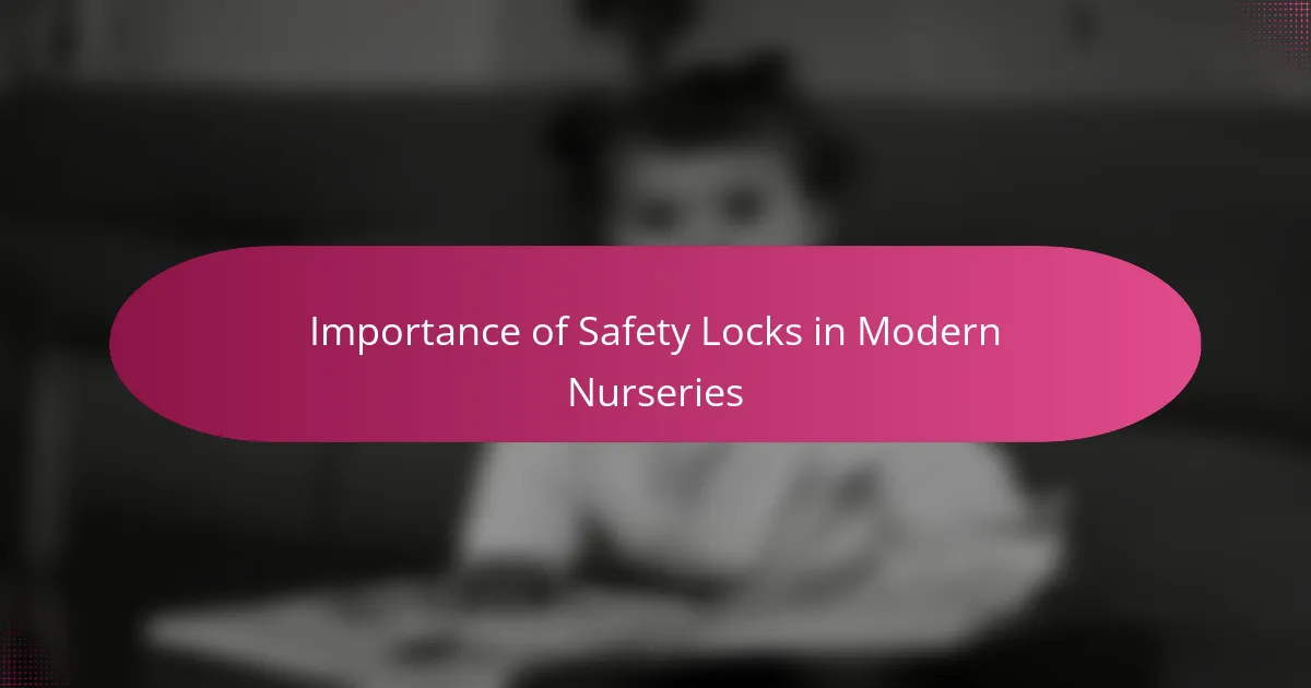 Importance of Safety Locks in Modern Nurseries
