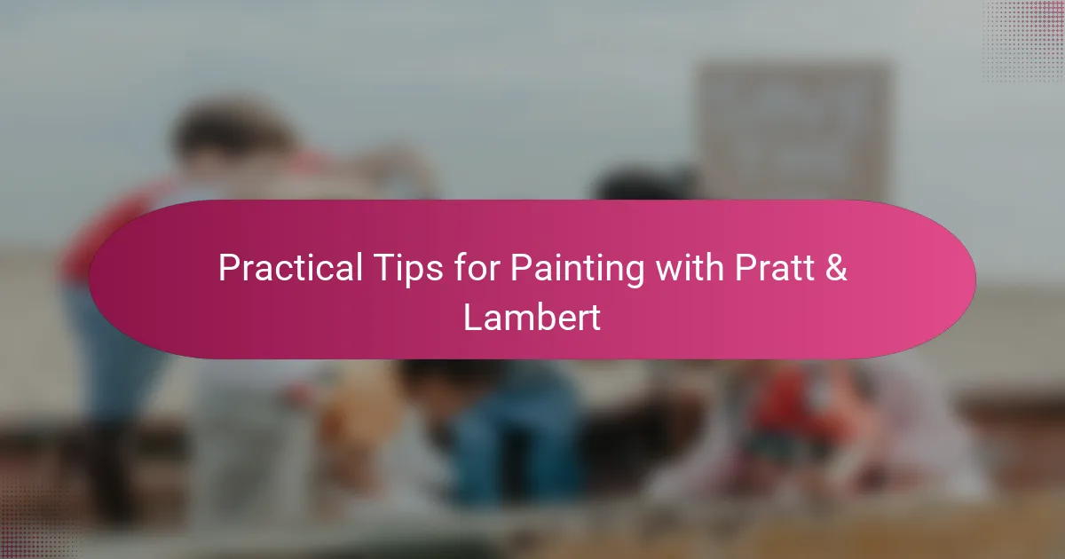 Practical Tips for Painting with Pratt & Lambert